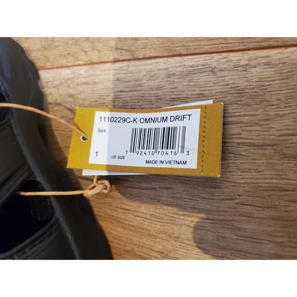 Teva Unisex-Kid's K Omnium Drift Fisherman Black Sandals Kids Size 1 - Picture 2 of 6